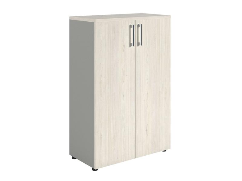 Шкаф NW 1280 закрытый белое дерево/серый